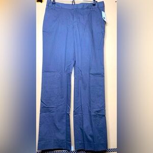 Gap Size 8 Dress Pants Mid Rise Gray Pinstripe Stretch Straight Leg